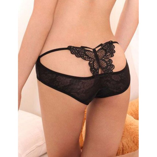 Black Butterfly Lace Panty