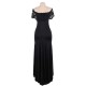 Plus Size Black Fashion Lace Off Shoulder Party Dress