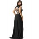 Plus Size Elegant Square Collar Embroidered Formal Dress