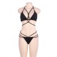 Summer Women Sexy Black Braided Bikini Set