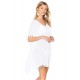 Pom Pom Tassel Hem White Gauze Cover up