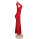 Plus Size Red Lace Elegant Party Gown