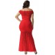 Plus Size Red Lace Elegant Party Gown