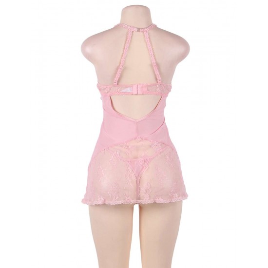 Plus Size Pink Seduction sexy babydoll