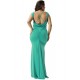 Green Elegant Embroidery Party Gown