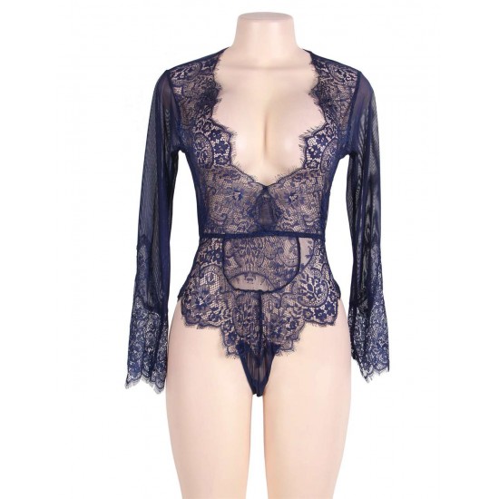 Exquisite Lace Sleeve Teddy