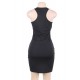 Elegant Embroidery Fashion Dress Black Bodycon