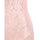 Dreamy Pink Lace Ruffle Off Shoulder Teddy