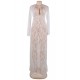 White Long Sleeve Lace Sleepwear Gown