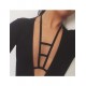 Strappy Black Elastic Harness Bra Women Bralette