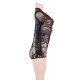 Black Exquisite Lace Sleeve Teddy