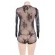 Black Exquisite Lace Sleeve Teddy