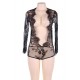 Black Exquisite Lace Sleeve Teddy