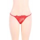 Sexy Bra Panty Set 3pcs Red Eyelash Lace 