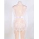 Eyelash White Lace Sleepwear Gown