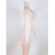 Plus Size White Delicate Lace Sleepwear Gown