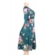 Half Sleeve Jasper Vintage Style Floral Swing Dress