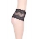 Sexy High Waist Floral Lace Black Panty