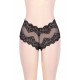 Sexy High Waist Floral Lace Black Panty