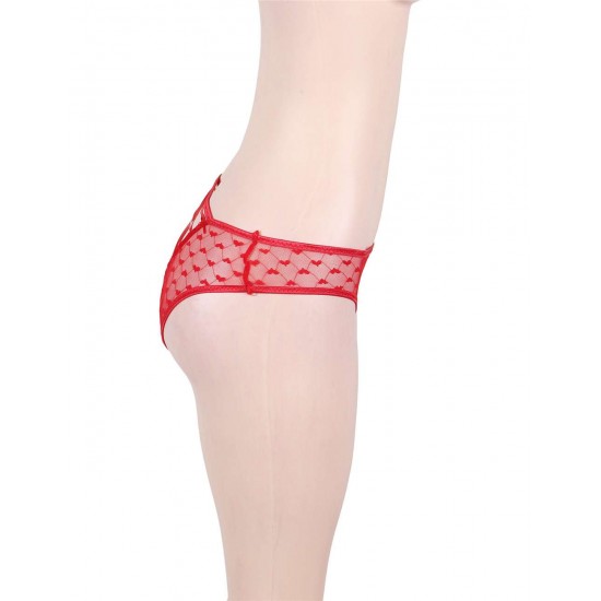 Sexy Red Lace Strappy Panty