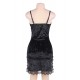 Lace Cami Knee Length Black Bodycon Dress