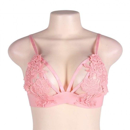 Pink Lace Bralette Top