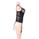 Seduction Black Lace Transparente Sexy Babydoll