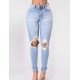 Plus Size Top Design Ripped Women Jeans 