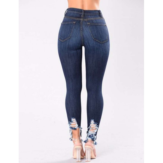 Top Design Ripped Women Jeans 