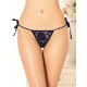 Navy Blue Lace-up Sexy Panty