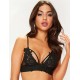 Plus Size Black Lace Bralette Top