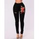 Top Design Embroidery  Ripped Women Jeans 