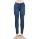 Blue high waist bag hip zipper sexy jeans