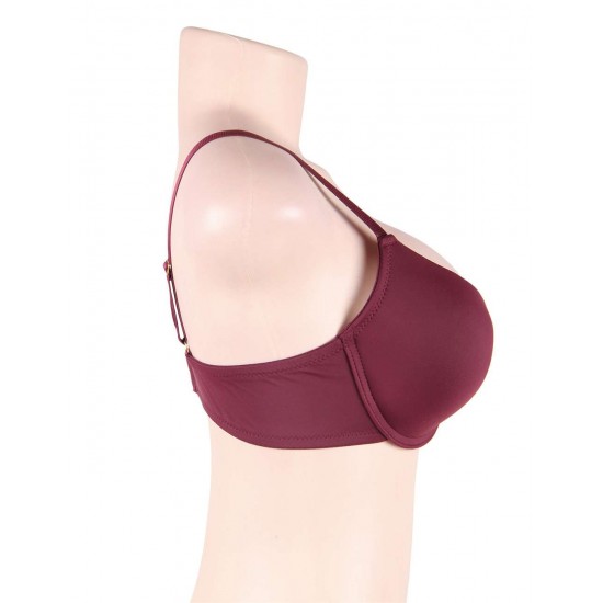 Wine Red High quality smooth basic comfort T-shirt bra