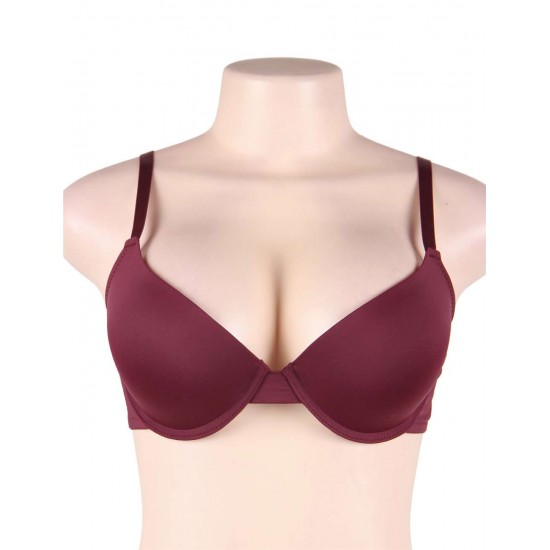 Wine Red High quality smooth basic comfort T-shirt bra