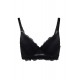 Black high-quality lace comfortable T-shirt bra