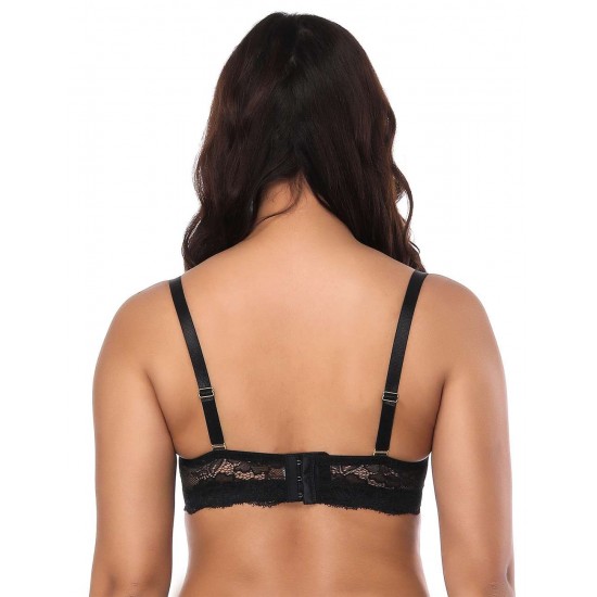 Black high-quality lace comfortable T-shirt bra