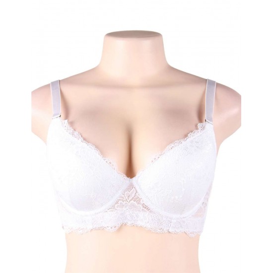 White high-quality lace comfortable T-shirt bra