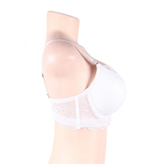 White high-quality lace comfortable T-shirt bra