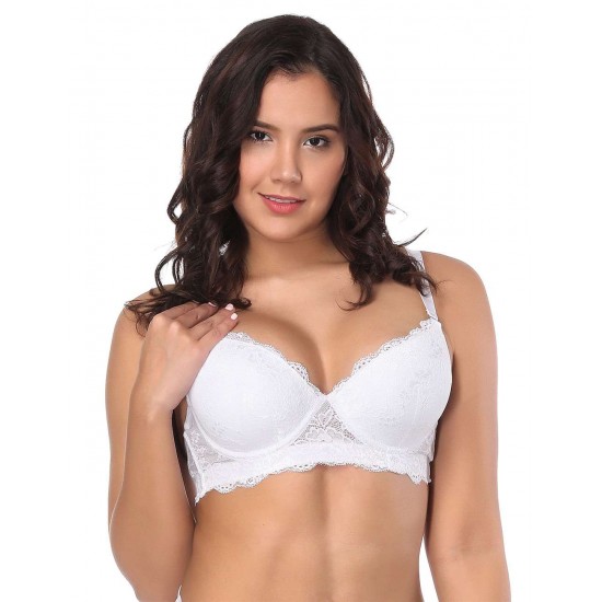 White high-quality lace comfortable T-shirt bra