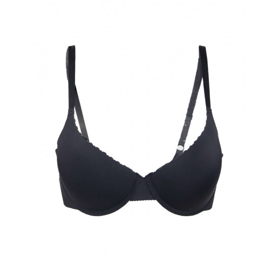 Black Smooth Seamless Push Up comfortable T-shirt bra