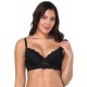 Black high-quality lace comfortable T-shirt bra