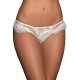 Plus Size White Ribbon Eyelashes Lace Panty