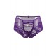 Plus Size Sexy Purple High Waist Lace Strappy Panty