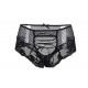 Plus Size Sexy Black High Waist Lace Strappy Panty