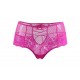 Plus Size Sexy Pink High Waist Lace Strappy Panty