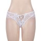 White Ribbon Eyelashes Lace Panty