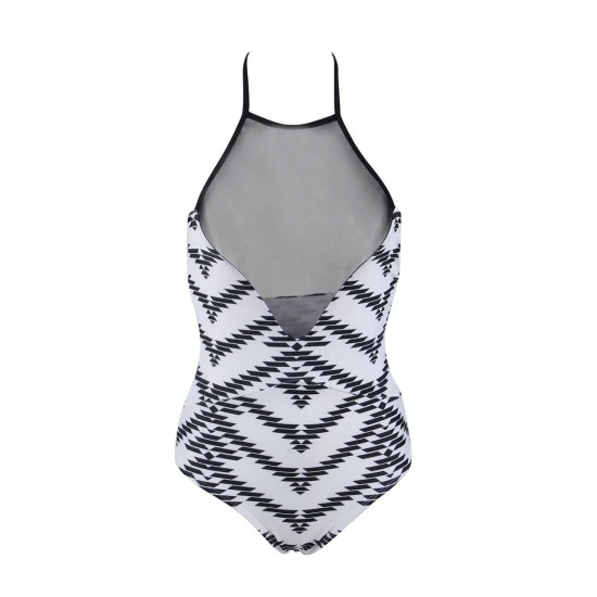 Fashion Mesh Yarn Summer One-Piece Swimsuit