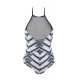 Fashion Mesh Yarn Summer One-Piece Swimsuit