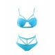 Blue Elastic Harness  Sexy Summer Women Bikini Set